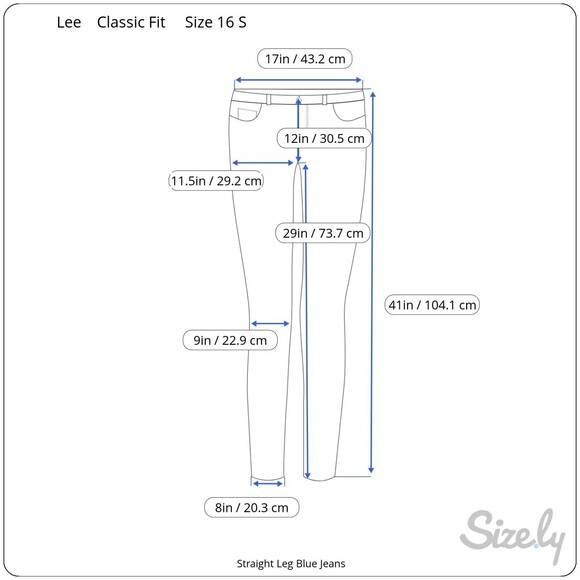 Lee Women’s Classic Fit Straight Leg Soft Denim Stretch Jeans Size 16 Short NWT - Picture 7 of 7